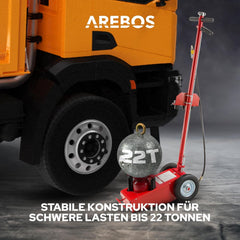 Pneumatische Krik - Hydraulische krik - draagkracht 22T - Arebos