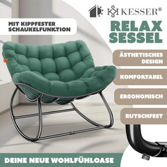KESSER® Ergonomische schommelstoel - Relaxstoel - Antislip - Groen