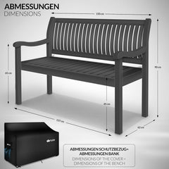Tuinbank - Weerbestendig - 3-4 personen - 150 cm - Antraciet - Tillvex •