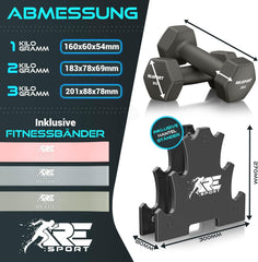Dumbells set - Gewichten set - Halterset - 12 kg - RE:SPORT