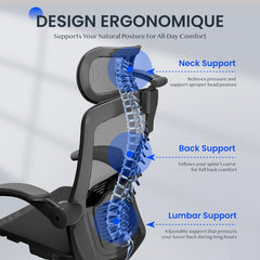 Ergonomische Bureaustoel -  Office Chair - Gamestoel - Volwassenen - Zwart - FLEXISPOT