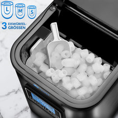 IJsblokjesmachine – 12kg/24 uur – IJsmachine - IJsblokjesmaker - Zwart - Tillvex®