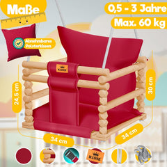 KIDIZ® Babyschommel - Kinderschommel - Baby Swing - Rood