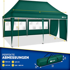 Tillvex® Partytent - 3x6m - Paviljoen - Easy Up - Groen