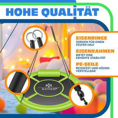 KESSER® Hangschommel - Nestschommel - Ø120cm - Groen