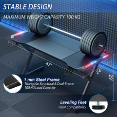 Gaming bureau - Gaming desk - Gaming tafel - 120x60 cm - Zwart - HLDIRECT