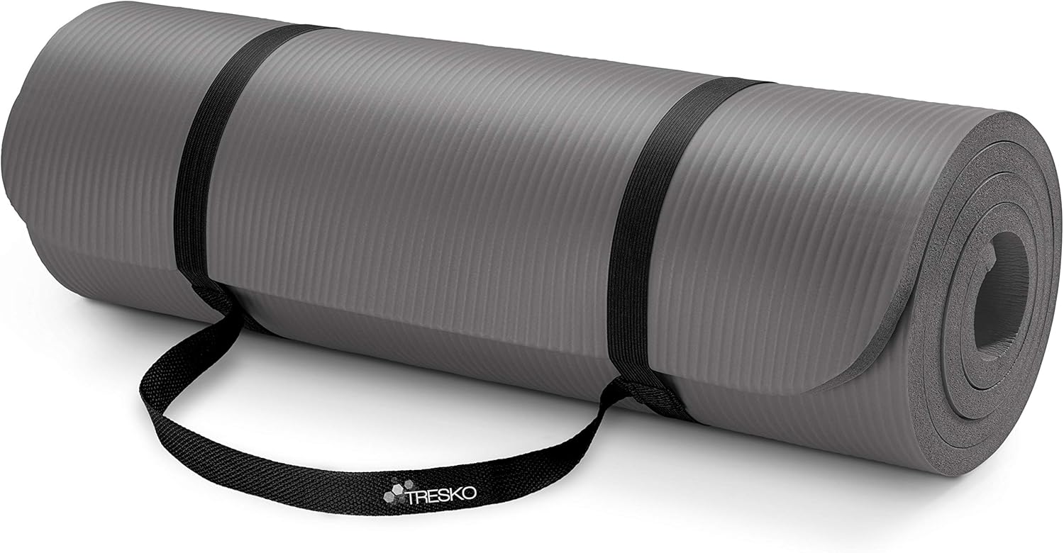 Yoga mat - Fitness mat - Sport mat - Anti slip - Extra dik - Grijs
