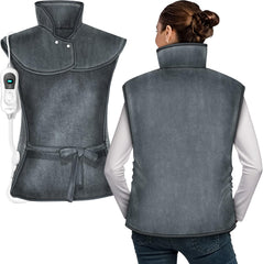 Elektrisch Warmtekussen voor Rug, Schouders en Nek - Heating Pad - Verwarmingskussen - Grijs - Sinnlein®