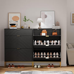 Schoenenkast - Schoenenrek - 80x24x122 cm - Zwart - UEV