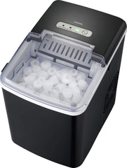 Melissa 16620019 ijsblokjesmachine, 9 ijsblokjes in 9 minuten productietijd, 1,85 liter, lcd-display, zelfreinigende functie, ijsblokjesmaker, stille ijsmaker zonder wateraansluiting