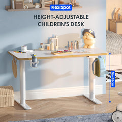 Zit sta bureau - Elektrisch - Verstelbaar - 110x52 cm - Wit - SK1W - FLEXISPOT