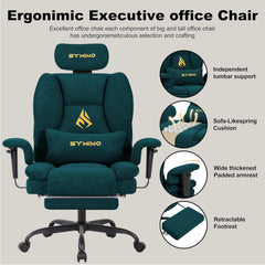 Ergonomische Bureaustoel -  Office Chair - Gamestoel - Volwassenen - Groen - SYMINO
