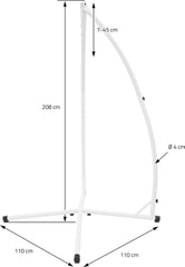 Hangstoel frame - Tot 120 kg - Wit - ECD Germany