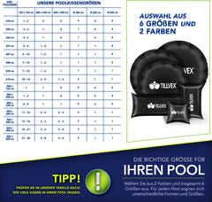 Zwembad kussen - Luchtkussen zwembad - 120x120 cm - Zwart - Tillvex®