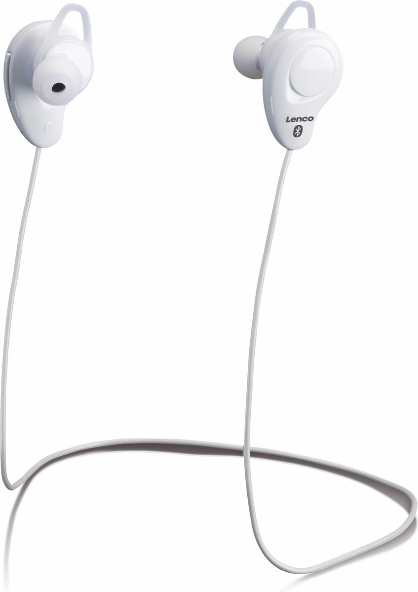 Draadloze in-ear oordopjes - Sport oortjes - Wit - Lenco - EPB-015WH