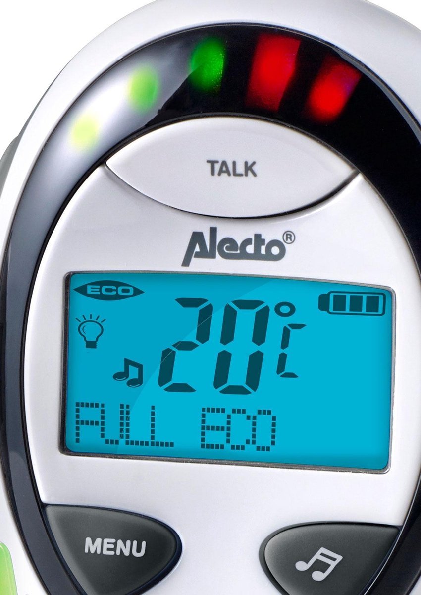 Alecto DBX-88 LIMITED - Full Eco DECT Babyfoon met Display - Antraciet