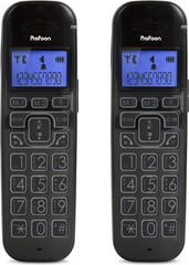 Huistelefoon senioren - Senioren telefoon - Vaste lijn - Zwart - Profoon PDX-2808 DUO •