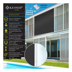 Rolgordijn - Verduisterend - 160x240 cm - Antraciet - KESSER®