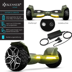 KESSER® Hoverboard - 800 Watt - Bluetooth-luidspreker - LED