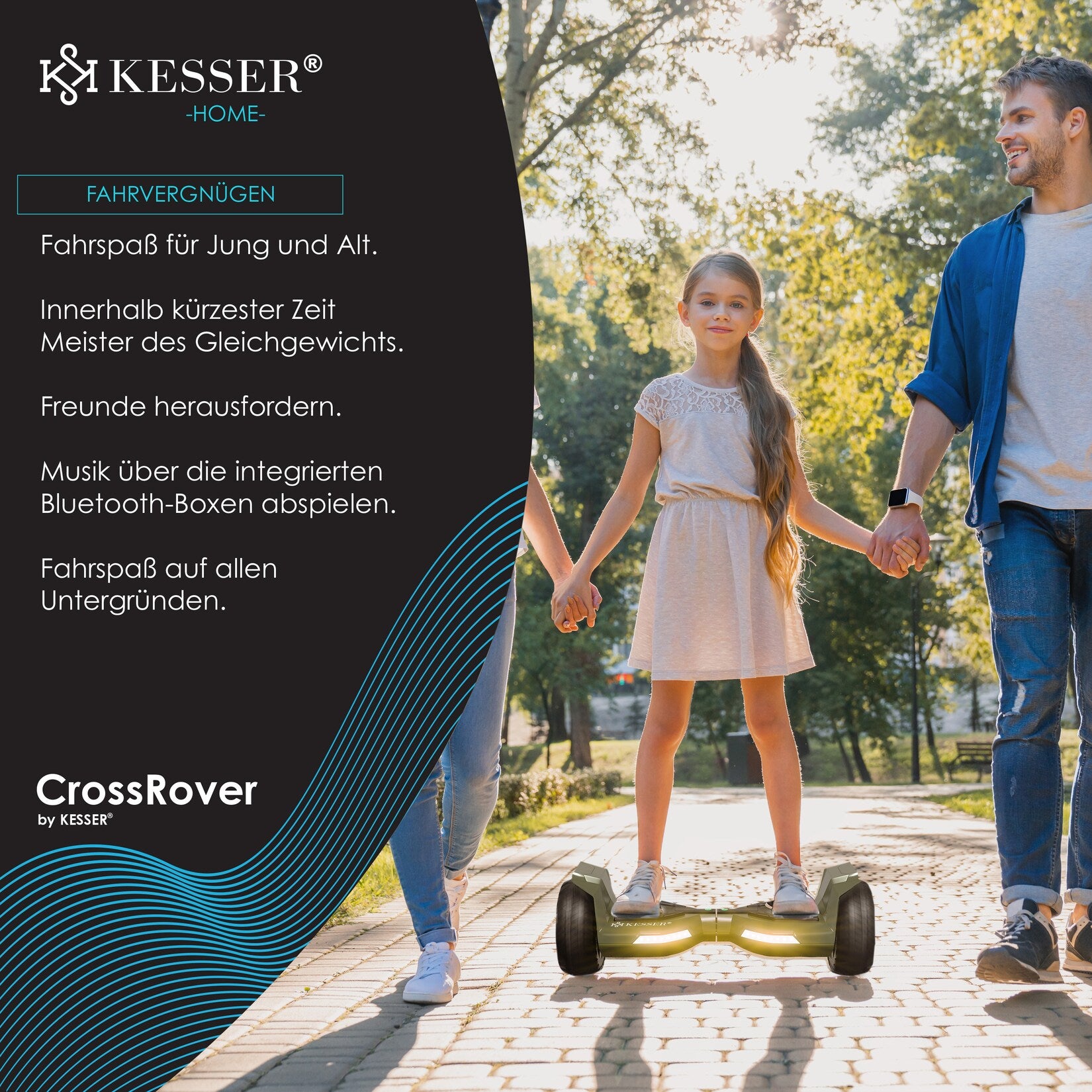 KESSER® Hoverboard - 800 Watt - Bluetooth-luidspreker - LED