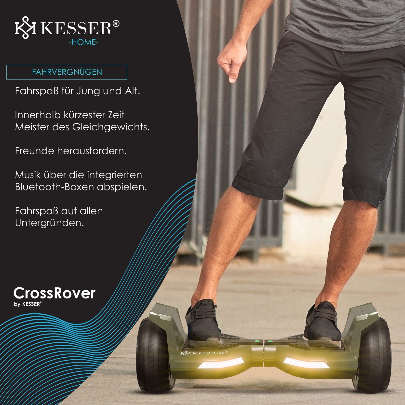 KESSER® Hoverboard - 800 Watt - Bluetooth-luidspreker - LED