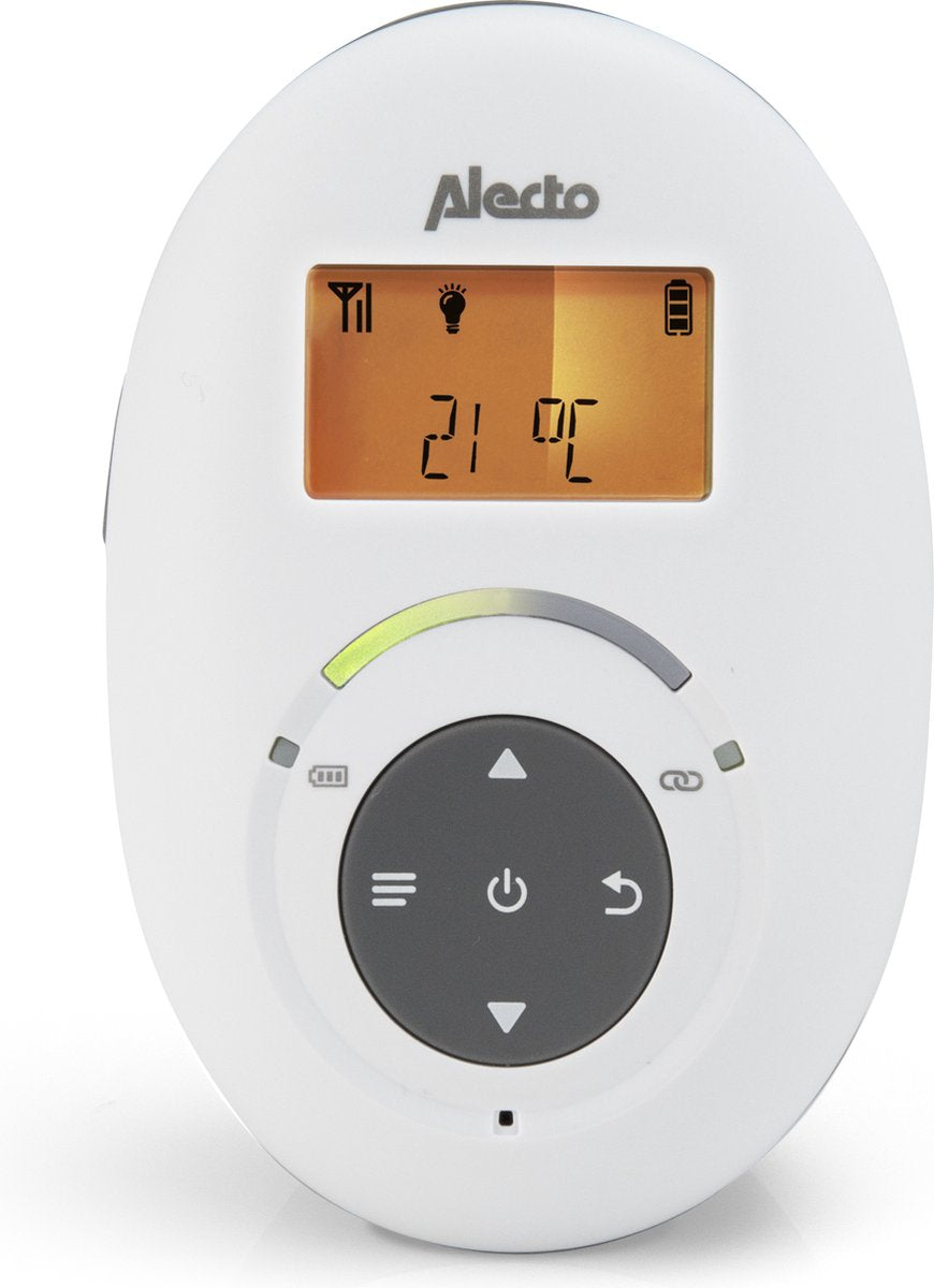 Alecto DBX-125 - Full Eco DECT Babyfoon met Display - Wit/Antraciet