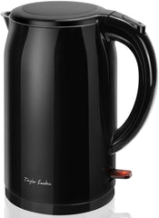 Taylor Swoden - Waterkoker Dubbelwandig 2200W - 1,5 Liter - Double Walled Kettle - Warmhoudfunctie - Cool-touch - 360° draaibaar - Zwart •