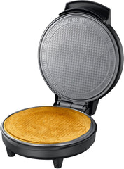 Melissa Kniepertjesijzer - Wafels en IJshoorntjes - Inclusief IJshoornvorm en beslagrecept - Bakplaat met Antiaanbaklaag - 16310232 - Zwart •