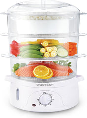 Aigostar Stoomkoker - 9L - 800W - 3 Lagen - Wit