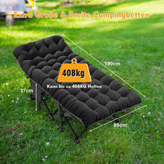 Furnibear Heavy-Duty opvouwbaar campingbed met matras, draagvermogen 150 kg, comfortabel slaapbed voor volwassenen, draagbaar met draagtas