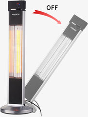 AREBOS Infrarood Verwarming - 2000W - Infrarood Kachel - Terrasverwarmer - Zilver