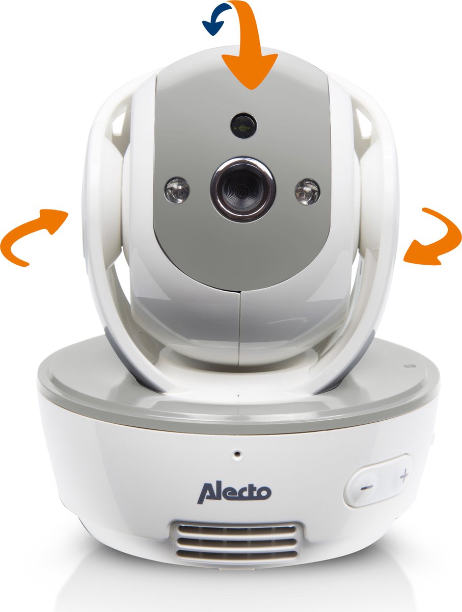 Alecto DVM200GS - Babyfoon met camera - Temperatuurweergave - Op afstand beweegbaar - Grijs