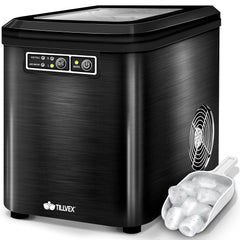 IJsblokjesmachine – 12kg/24 uur – IJsmachine - IJsblokjesmaker - Zwart - Tillvex®