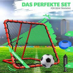 KESSER® Voetbal Rebounder - Kickback - Tchouk - 128x128cm - Rood •