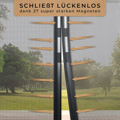 Vliegengordijn - Deurhor - Deurgordijn - 200x90 cm - Zwart - Muchenmeister •