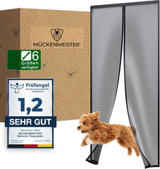 Vliegengordijn - Deurhor - Deurgordijn - 200x90 cm - Zwart - Muchenmeister •