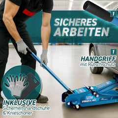 Autokrik - Garagekrik - Hydraulische krik - 2,5 Ton - Blauw - TRESKO