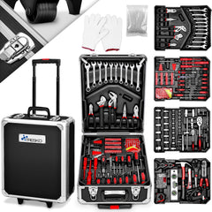 TRESKO® 949 delige gereedschapskoffer - Gereedschapswagen - Zwart