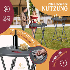 KESSER® Bartafel - Bistrotafel - Klaptafel - 110cm - Antraciet