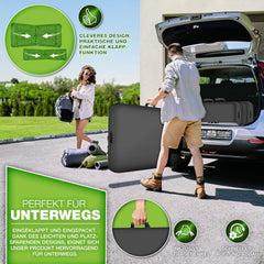 Picknicktafel - Campingtafel - Biertafel - Opvouwbaar - 180 cm - Antraciet - Tillvex®