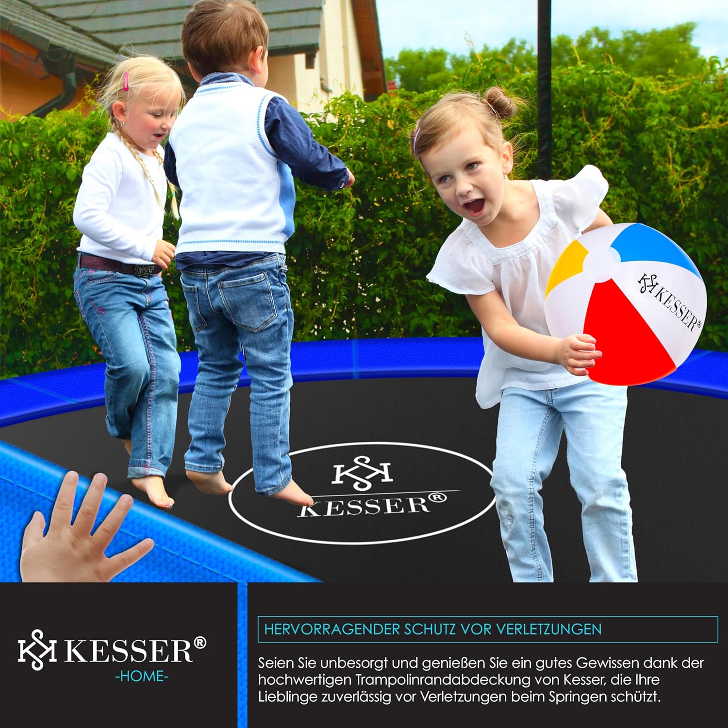 KESSER® Trampoline Randafdekking - Rand - Ø244cm - Blauw