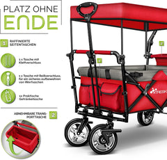TRESKO® Bolderkar - Opvouwbaar - Bolderwagen - Rood