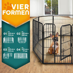 Puppyren - Hondenren- Dierenren - 80 cm hoog - Zwart - TRESKO®