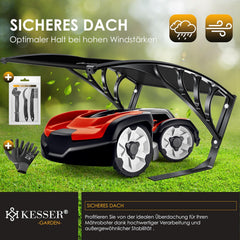 KESSER Garage robotmaaier - Weerbestendig - 82x103x47cm - Zwart