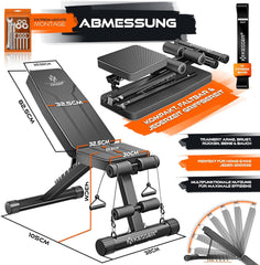 KESSER® Halterbank - Fitnessbank - Trainingsbank - Zwart