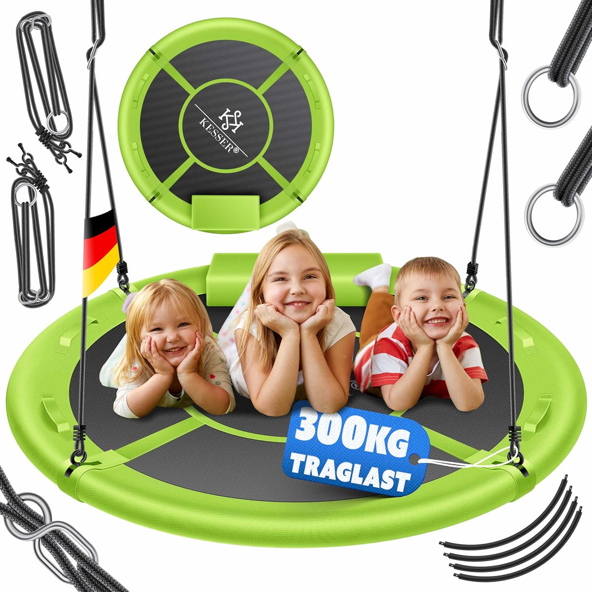KESSER® Hangschommel - Nestschommel - Ø120cm - Groen