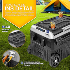 Compressor Koelbox elektrisch - Coolbox - Frigobox - 50L - Zwart