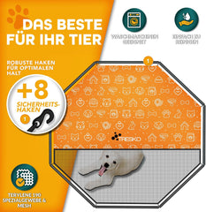 Puppyren - Hondenren- Dierenren - 80 cm hoog - Zwart - TRESKO®
