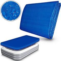 Tillvex® Zwembad zonnezeil - Afdekzeil - 221x150cm - Blauw