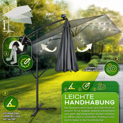 Tillvex® LED Parasol - Ø330cm - Verstelbaar - Antraciet